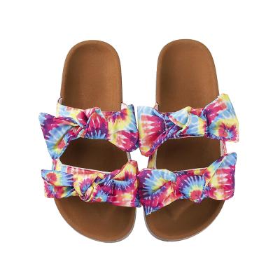 China Colorful Bowknot Anti-Slippery Fashion Round Toe Cheap Women's Cute Slip Flat Casual Slippers 2022 Newest On Classic Sandals for sale