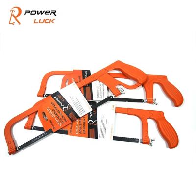 China Factory Manufacture Various 300mm Flexible Aluminum Alloy Handle Flexible Hand Saw Fixed Hacksaw Frame Set for sale