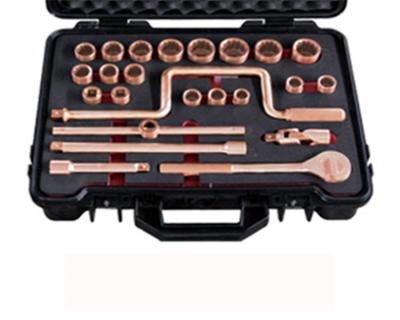 China In Place Locations Hot Selling Flammable and Explosive Explosion Proof 1/2” 24 Piece Boxed Socket and Socket Wrench Set for sale