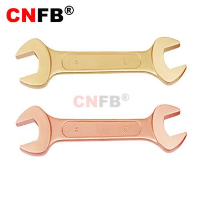 China Beryllium Bronze And Aluminum Bronze Alloys Non-sparking Hardware Handy Tools Open End Double End Wrench Flat Spanner for sale