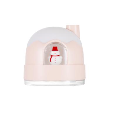 China Household Christmas Gift Adorable Bedroom LED Mini Humidifier USB Rechargeable Air Humidifiers with Night Light for sale