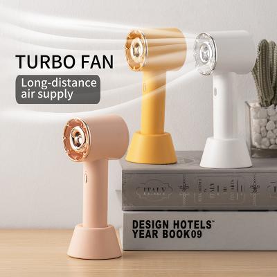 China 2022 Fan Blade Custom Electric Fan Mini Cooling Turbo Hand Fan USB Rechargeable Handheld Rechargeable Portable Type for sale