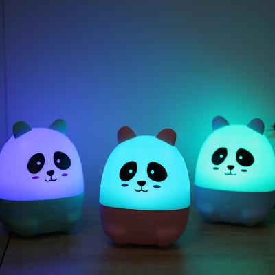 China 7 Colors 2019 LED Baby Child USB Design Bear Shape Silicone Night Flashing Hot Selling Cute Chargeable Lamp Night Light 7 Colors for sale