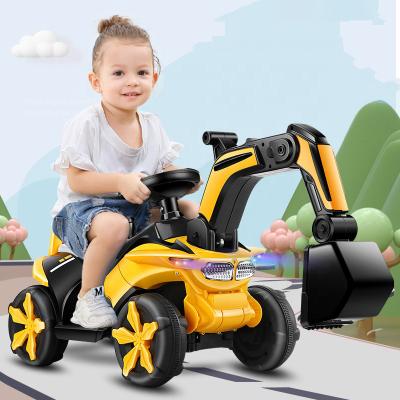 China 2022 Best Selling Digging Can Sit To Ride Music Baby Truck Excavator Toys Ride On Toy Kids Excavator Roller Coasters Big Ride On Car for sale