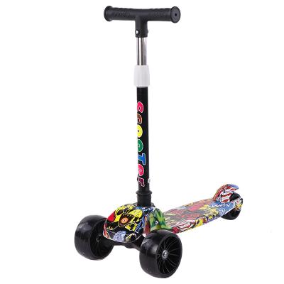 China New Models Child Folding Scooter 3 Wheel Scooter Kick Scooters With Light And Music For 2-14 Years Old for sale