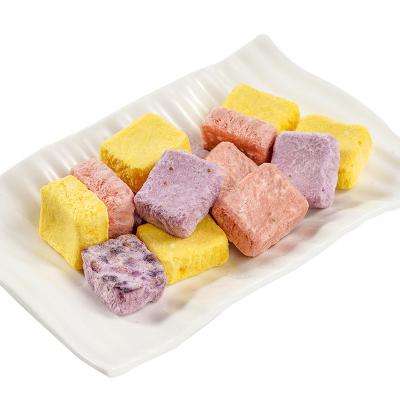 China Best Selling Freeze Dried Fruit Snacks Freeze Dried Yellow Yogurt Cubes Peaches for sale