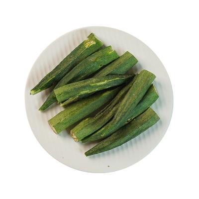 China 100% Healthy Natural Dry Plant Okra Freeze Dried Vegetable Snack Freeze Dried Abelmoschus Esculentus for sale