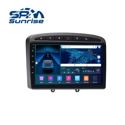 China Support Split-Screen Display For Peugeot 408 308 2010-2016 9inch Big Screen Android Auto Radio Car DVD Player With Support Gps wifi frame for sale