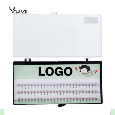 China YAWZIL OEM Long Premade Lashes 16d Mink Tray Korean Ultra Dark Thin Tapered Natural Color Super Soft Tapered Lashes Dark Black Eyelash Extensions for sale