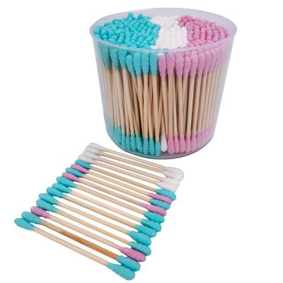 China Daily Cleaning Accept OEM Wholesale Daily Biodegradable Cleaning Colorful Cotton Swab for sale