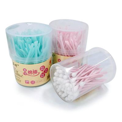 China Multi-functionall Multi-functionall Daily Use OEM Color Cotton Swab+ Earpick Daily Cleansing Cotton Swabs for sale