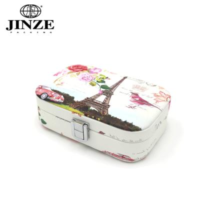 China Handmade Leather Packaging Box Custom Leather Jewelry Boxes for sale