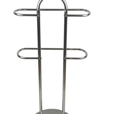 China Fashion portable U-shaped towel rack with three layers of semicircular bottom and double column tube for sale