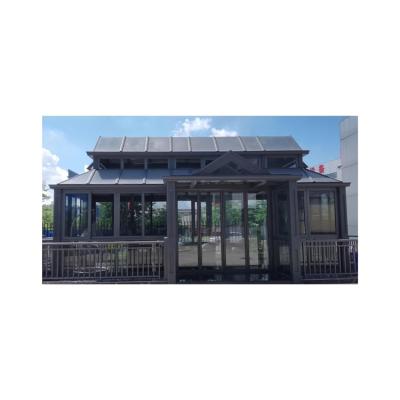 China 2021 Modern Solarium Aluminum Frame Home Garden Solarium Suite Glass Solarium for sale