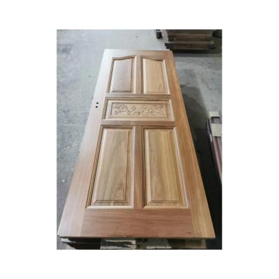 China Factory direct sale low price waterproof high quality custom carved solid wood double door leaf teak/oak entry door for sale