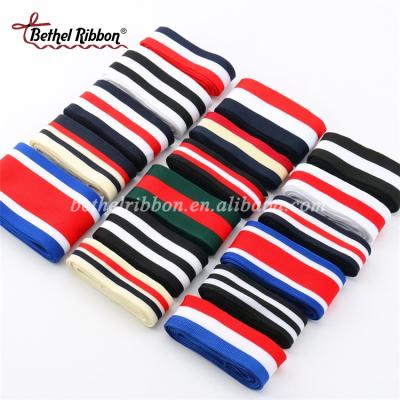 China Double Face Or Single Face Customized Striped Cheap Decoration Cuff Ribbon for sale