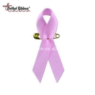 China Breast Cancer Floral Wholesale Pink Ribbon Pin for sale