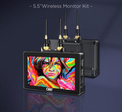 China Radio Frequency Wireless Video Transmitter And Receiver Kit With Built-in Monitor 5.5 Inch for sale