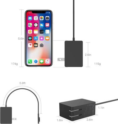 China For Microsoft Surface-Surface Go Charger , 24W 15V 1.6A Charger Wall Power Supply Compatible with Microsoft Surface Go Surface Pro 6 for sale