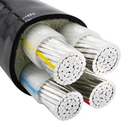 China Underground 0.6/1kv 4 Core PVC Insulated Aluminum Conductor Power Cable for sale