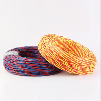 China Good Quality Rvs Aerial Cable 2 Core Flexible PVC Insulated Cable 450/750V Twisted Stranded Copper Wire for sale