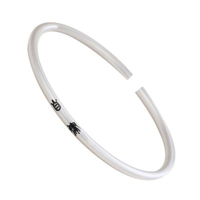 China 925 Sterling Silver Female Sterling Silver Jewelry Gift Trendy Soft Temperament Bangle Bracelet Chinese Characters for sale