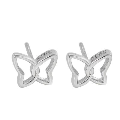 China FASHIONABLE 925 Sterling Silver earrings butterfly studs female sterling silver fashion temperament jewelry gift wholesale for sale