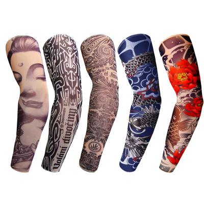 China Custom Outdoor Protective Tattoo Accessory Sports Printed Cool Tattoo Hand Sleeves for sale