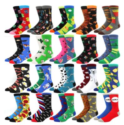 China Funny Happy Novelty Food Socks Men Sustainable Tube Long Style Skateboard Crew Casual Crazy Socks for sale