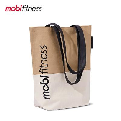 China Wholesale Mobifitness 2021 Fashion Handled Custom Printed Cotton Canvas Promotional Reusable Shopping Tote Bags for sale