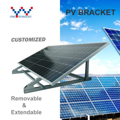 China YONZ Quick Installation PV Rooftop Aluminum Adjustable Solar Panel Brackets for sale