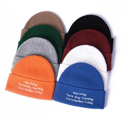 China Wholsale JOINT Stylish Sports Hot Boys Women Embroidered Beanies Winter Knitted Hats for sale