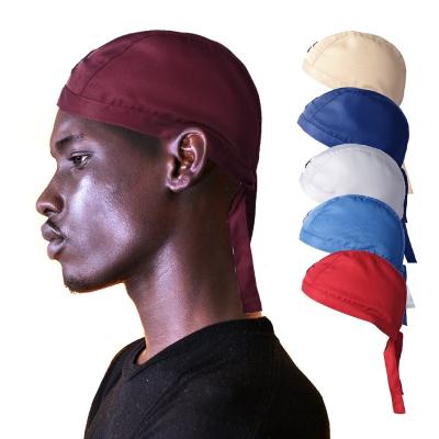 China New Design Breathable Casual Headwear Adult Embroidery Polyester Multicolor Breathable Durag Hat for sale