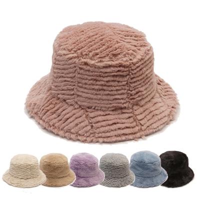 China Custom Logo Cute Fuzzy Fluffy Fisherman Comfortable Brand Girls Polyester Bucket Hat for sale