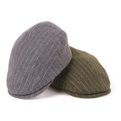 China Fashion Cozy Plaid Striped Newsboy British Plain Adult Female Wool Ivy Hats for sale