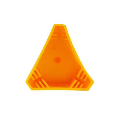 China Easily Assembled YELLOW PLASTIC SAFETY CAP (TRIANGULAR) ROUND FOR STEEL Y POST for sale