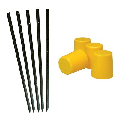 China Easily Assembled Durable Plastic Star Picket Cover / Steel Post For Concrete Construction for sale