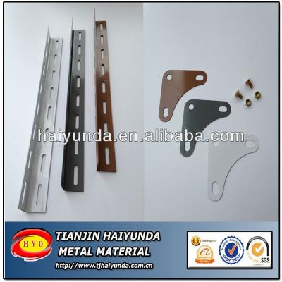 China Shelves powder coated slotted angle iron for sale