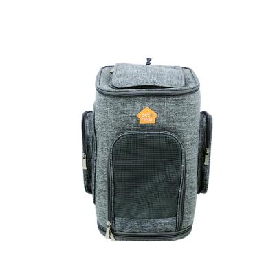 China Portable Dogs Cats Backpacking For Small Pets Ventilated Design Breathable Pet Carrier Backpack For Travel Expanding Camping Outdoor Use for sale