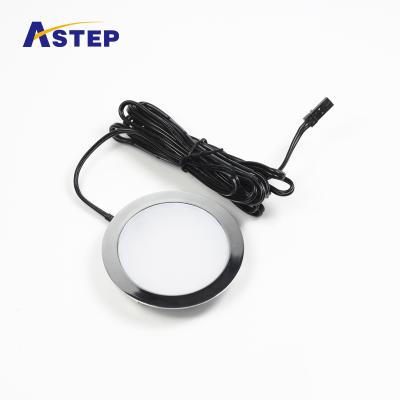 China Ressessed in high quality 3W round shape recess in led under cabinet light for sale