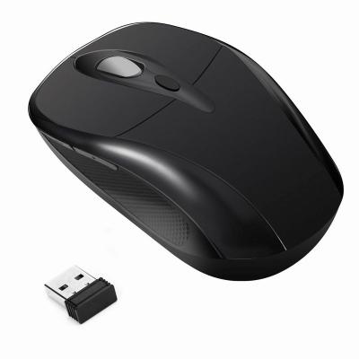 China New Ultra Thin Light Weight Snap-in Nano Receiver Battery Operated Usb Optical Wireless Mouse for sale