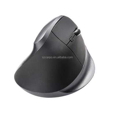 China Hot Sale 2.4GHz Rubber Oil Surfacing Vertical Optical 3D Mouse with 602040 400MA lithium battery for sale