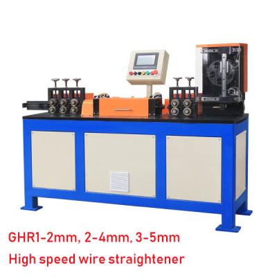 China Garment Shops GHR1-2.2-4.3-5mm High Speed ​​Automatic Iron / Metal / Steel Wire Straightener Cutter Machine for sale