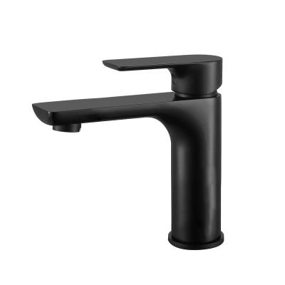 China Faucets Factory Direct Selling Durable Brass Black Sink Faucet Basin Hot Water Metered Luxury Faucet for sale