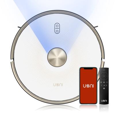 China Garage Uoni Smart Vacuum Cleaner Robot V980 Plus White Color 5200mAh 2700Pa Suction Robotic Vacuum Cleaner for sale