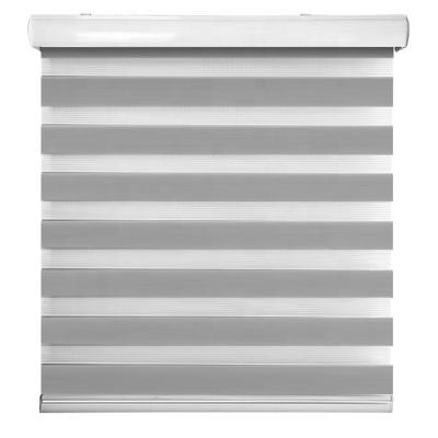 China CLASSIC newcomers dual sheer shades light filtering zebra blinds with dustproof top cover for hotel windows for sale