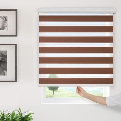 China Wholesale Price Good Quality Custom Waterproof Cordless Zebra Cordless Window Blind Day And Night for sale