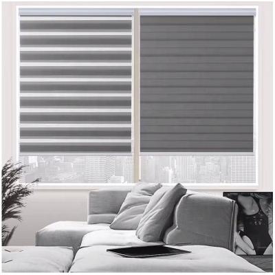 China Hot Sale Children's Custom Twin Shade Blinds Double Layer Blackout Zebra Roller Blinds For Windows for sale