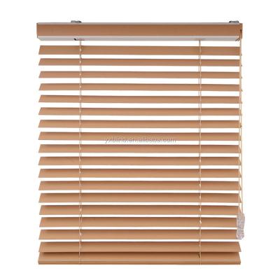 China Durable Cheap Custom Size Horizontal Faux Wood Window Shade With Drapery for sale