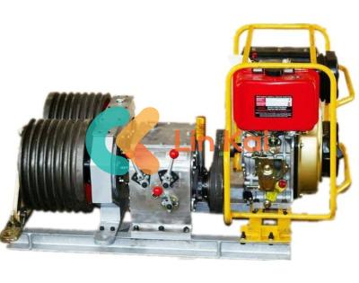 China 9KW 6 Gear Box Double Capstan Winch 5 Tons Tower Erection Tools for sale